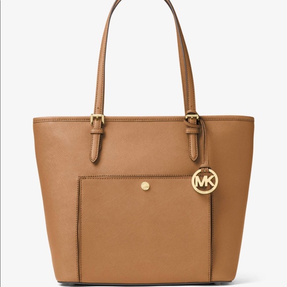 MICHAEL Michael Kors Handbags - Michael Kors Jet Set Snap Pocket Tote - Acorn
